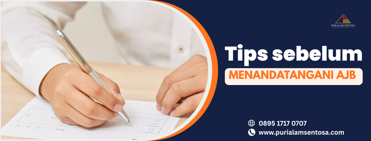 Menandatangani AJB Perumahan Cluster di Solo