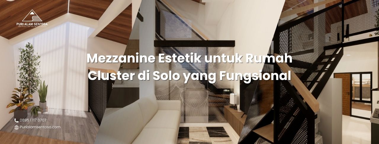 Desain mezzanine untuk Rumah Cluster di Solo