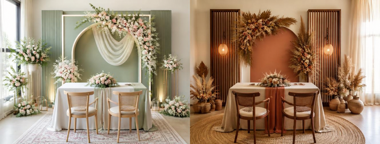 gambar dekorasi akad nikah di rumah