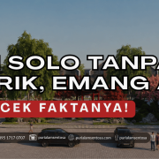 Perumahan Solo Tanpa Tiang Listrik Tampilan kawasan perumahan Citra Buana Residence II, yang menerapkan kabel bawah tanah tanpa tiang listrik di lingkungan hunian