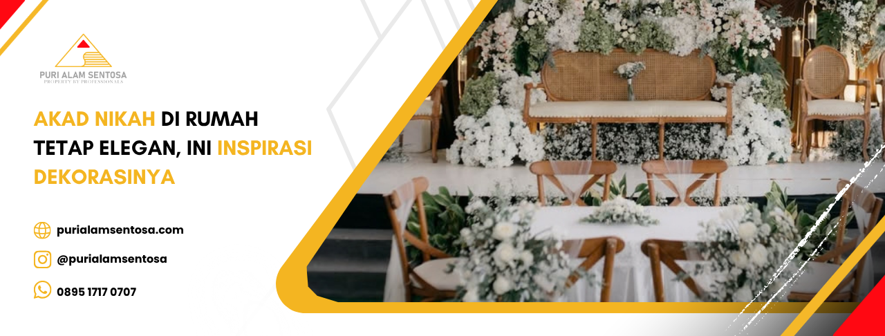 gambar banner dekorasi akad nikah dalam rumah