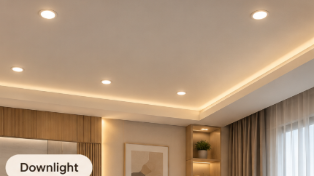 Gambar lampu plafon jenis downlight