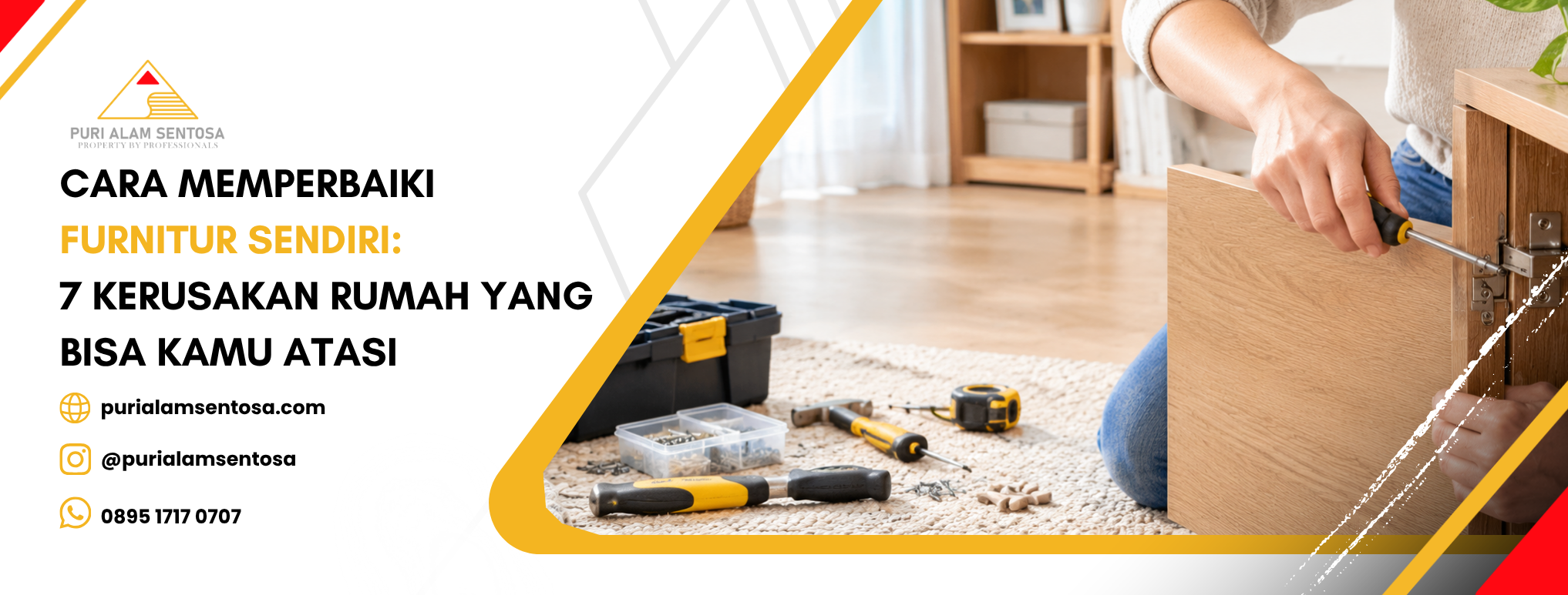memperbaiki furnitur sendiri dengan peralatan sederhana