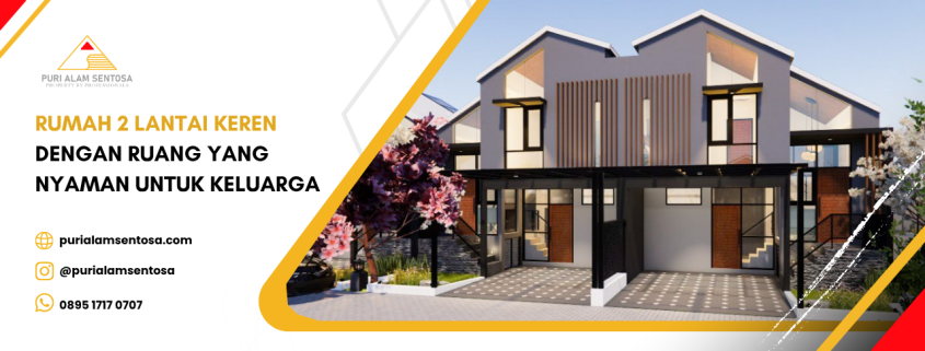 Rumah 2 Lantai Keren dengan Ruang yang Nyaman untuk Keluarga